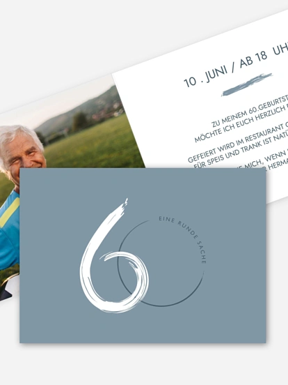 Einladung 60. Geburtstag Jetzt geht's rund