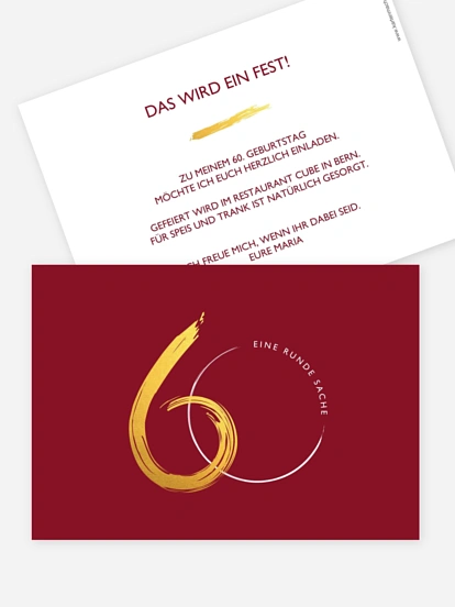 Einladung 60. Geburtstag Jetzt geht's rund