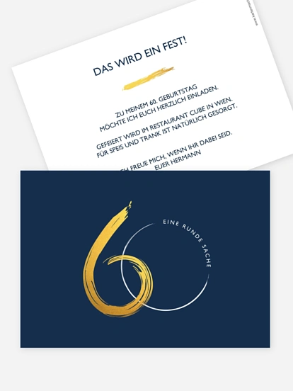 Einladung 60. Geburtstag Jetzt geht's rund