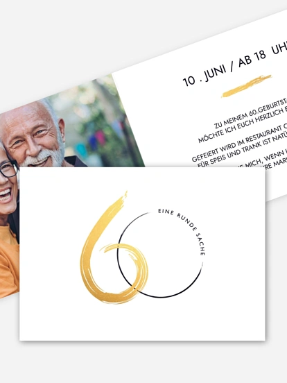 Einladung 60. Geburtstag Jetzt geht's rund