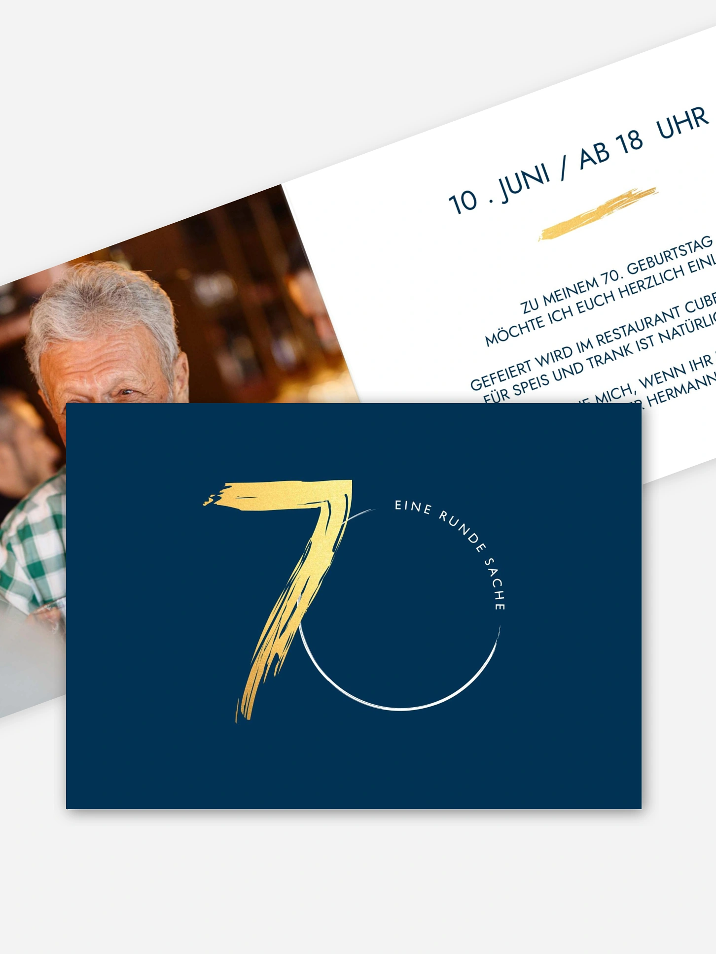 Einladung 70. Geburtstag Jetzt geht's rund