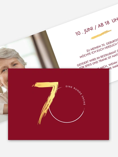Einladung 70. Geburtstag Jetzt geht's rund