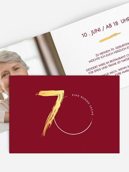 Einladung 70. Geburtstag Jetzt geht's rund