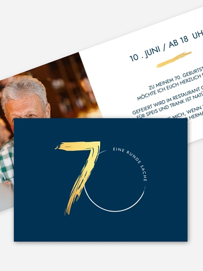 Einladung 70. Geburtstag Jetzt geht's rund