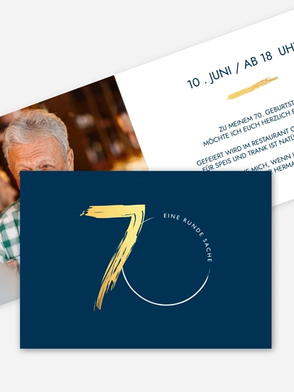 Einladung 70. Geburtstag Jetzt geht's rund