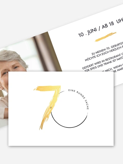 Einladung 70. Geburtstag Jetzt geht's rund