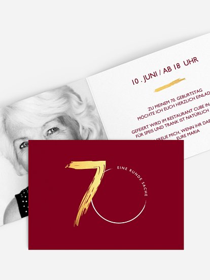 Einladung 70. Geburtstag Jetzt geht's rund