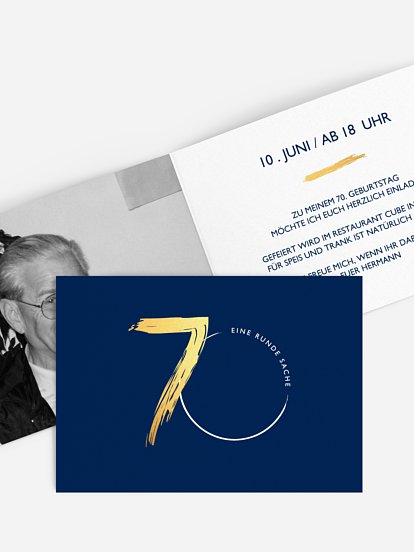 Einladung 70. Geburtstag Jetzt geht's rund