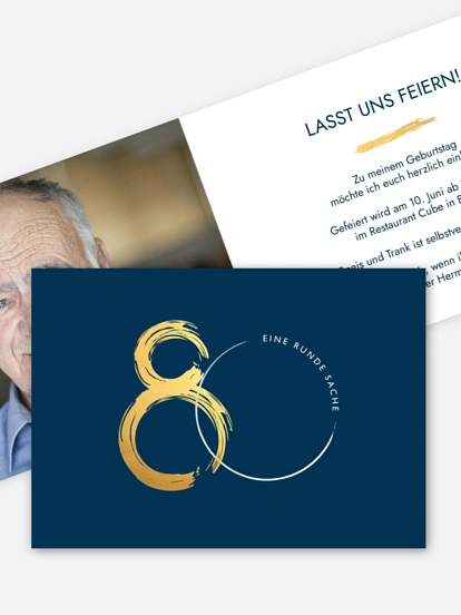 Einladung 80. Geburtstag Jetzt geht's rund