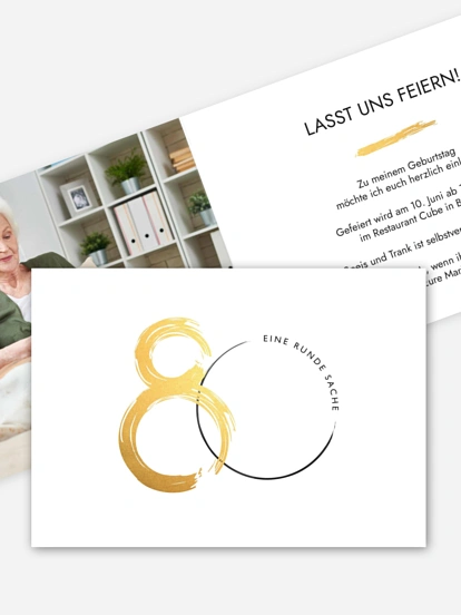 Einladung 80. Geburtstag Jetzt geht's rund