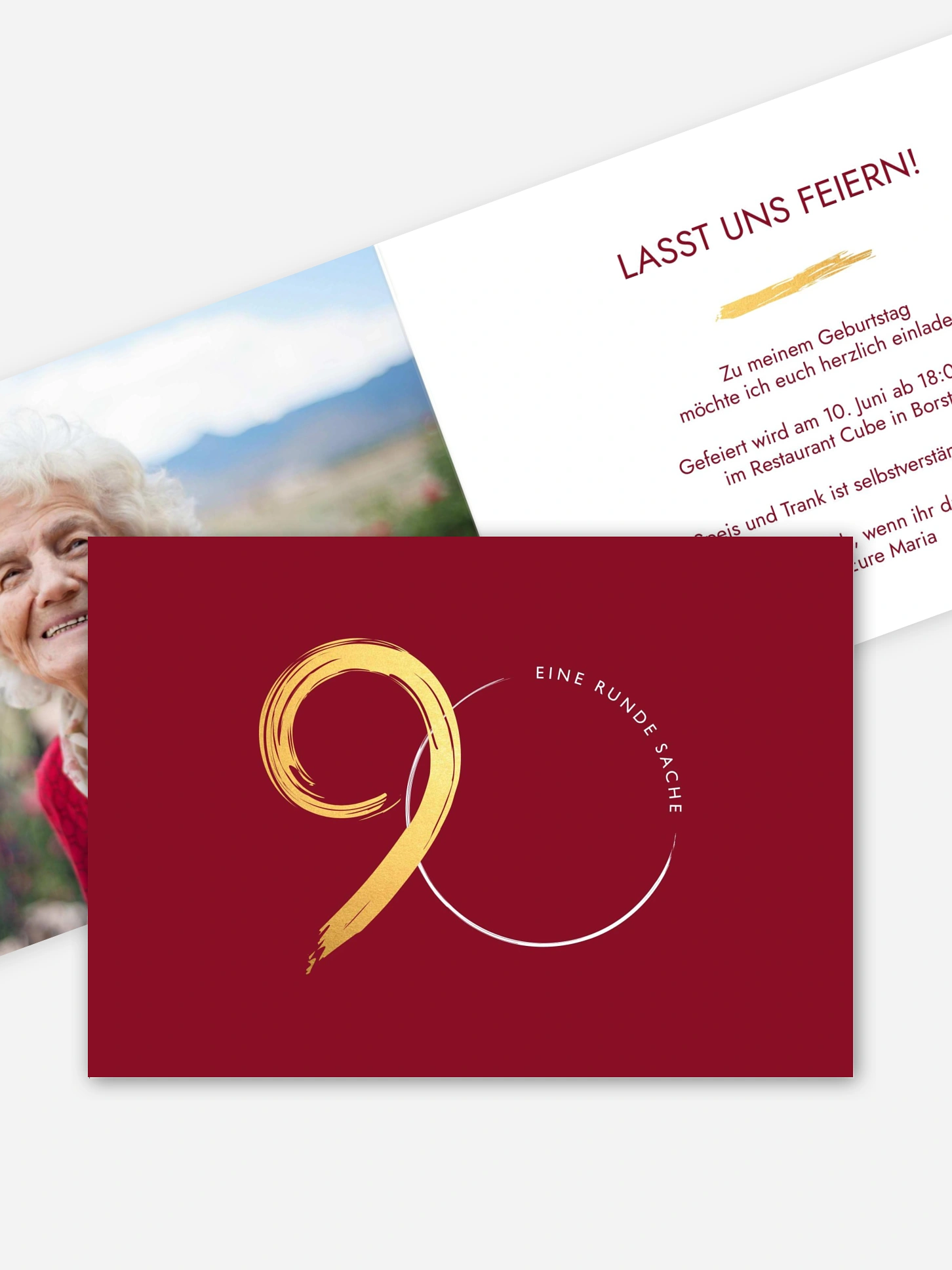 Einladung 90. Geburtstag Jetzt geht's rund