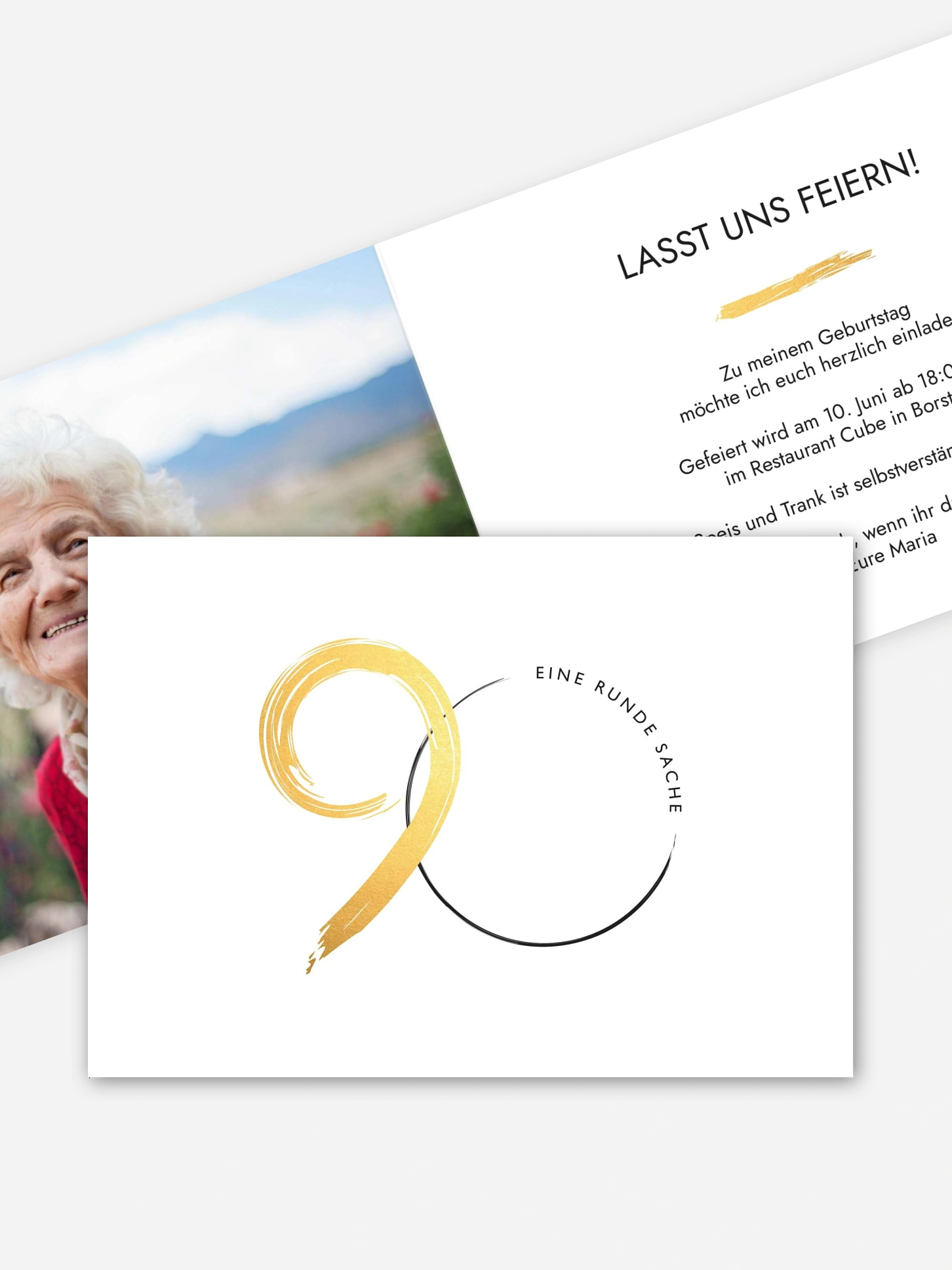 Einladung 90. Geburtstag Jetzt geht's rund
