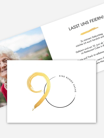 Einladung 90. Geburtstag Jetzt geht's rund