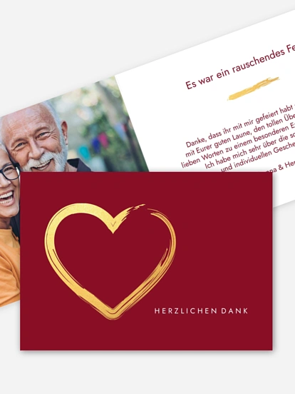 Dankeskarte Geburtstag Jetzt geht's rund