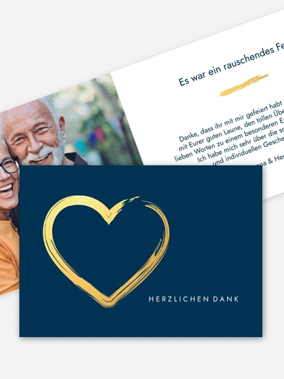 Dankeskarte Geburtstag Jetzt geht's rund