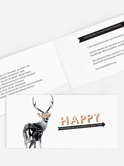 Weihnachtsfeier Hipster Deer