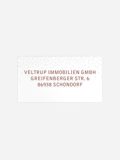 Empfängeraufkleber geschäftl. Weihnachten Happy Birdy