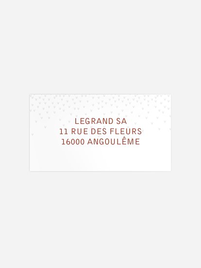 Étiquette destinataire voeux entreprise Rouge-gorge