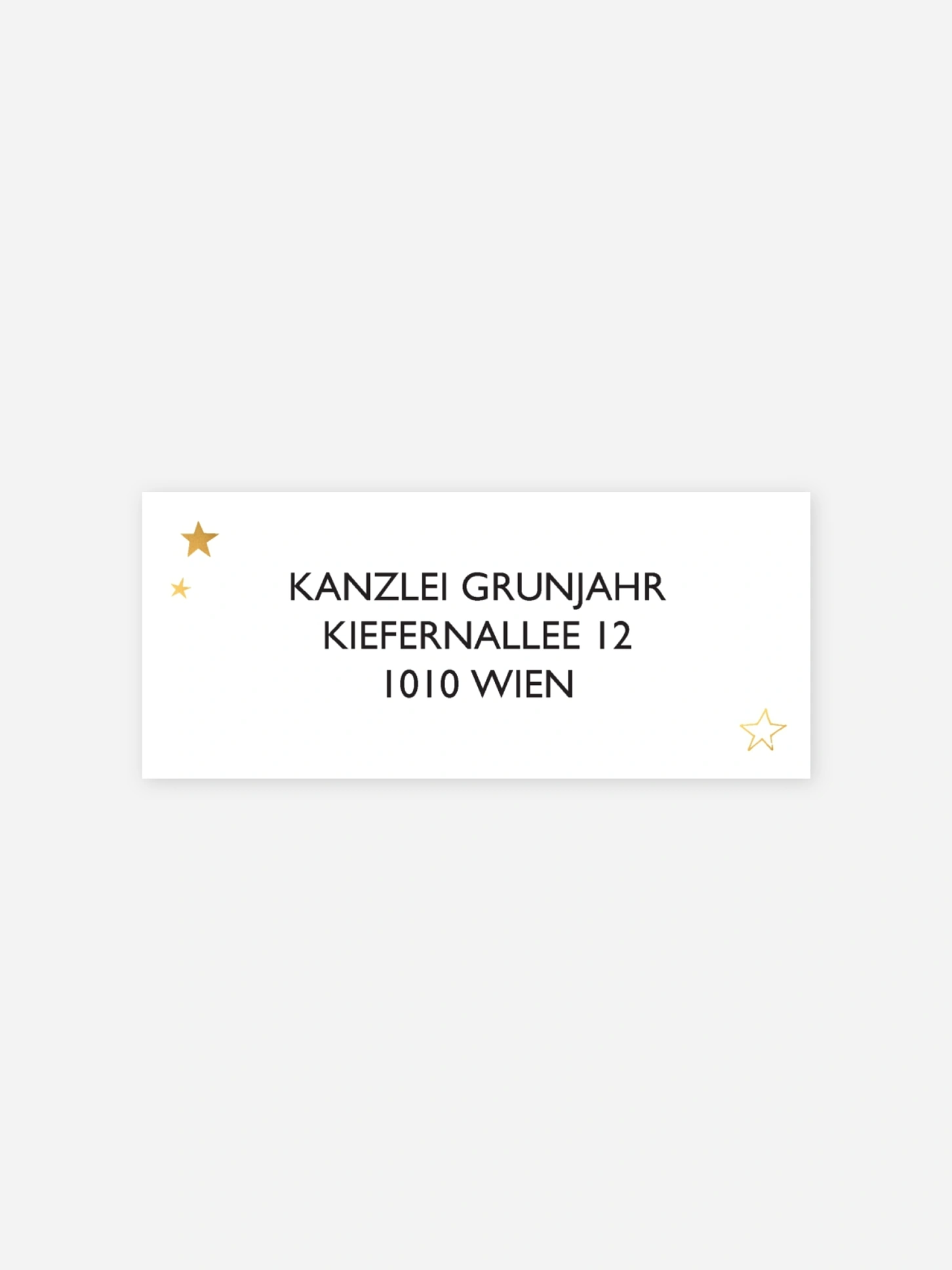 Absenderaufkleber geschäftl. Weihnachten Handlettering