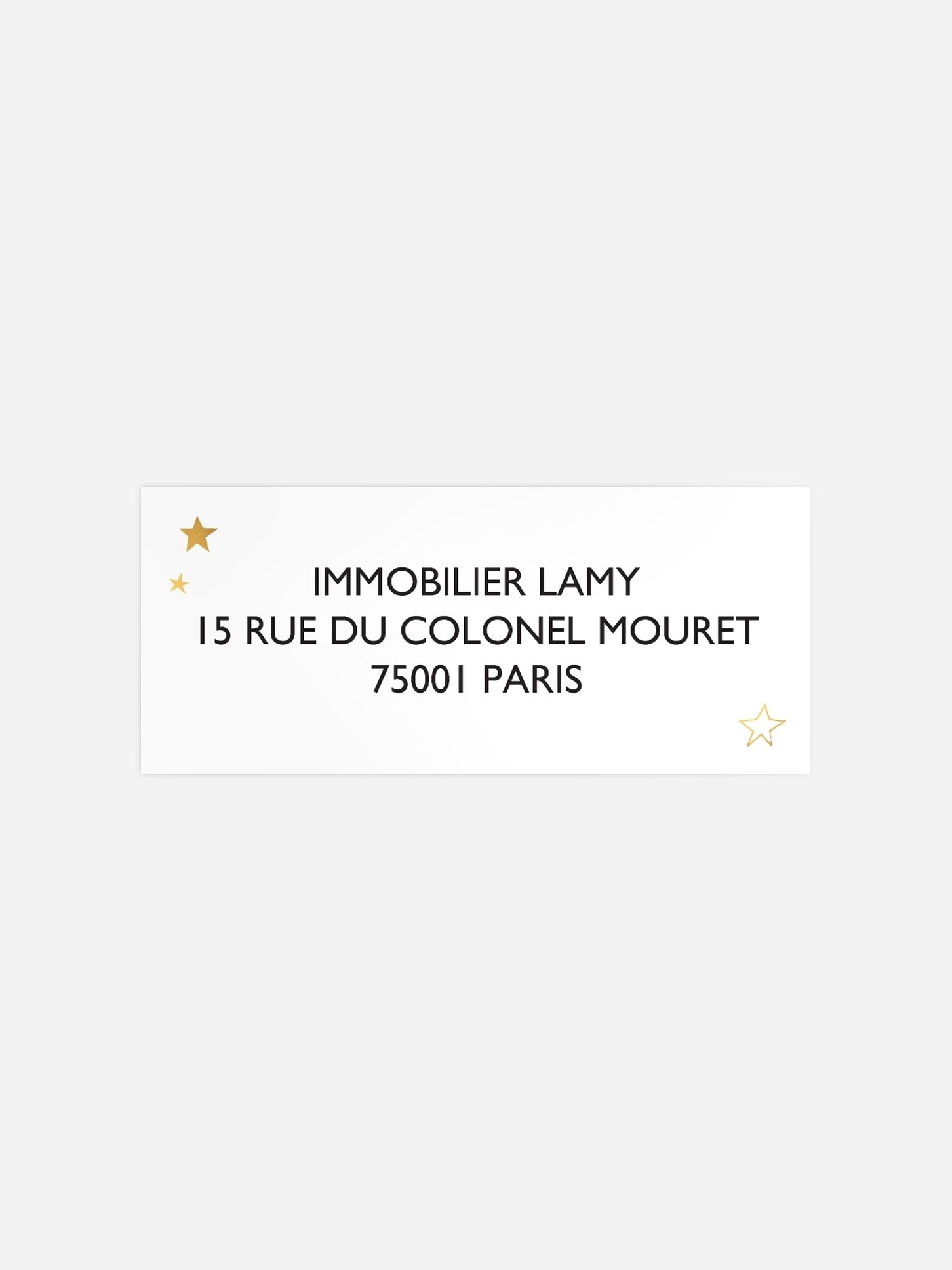 Étiquette expéditeur voeux entreprise Handlettering