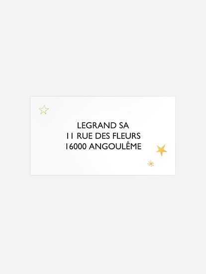 Étiquette destinataire voeux entreprise Handlettering