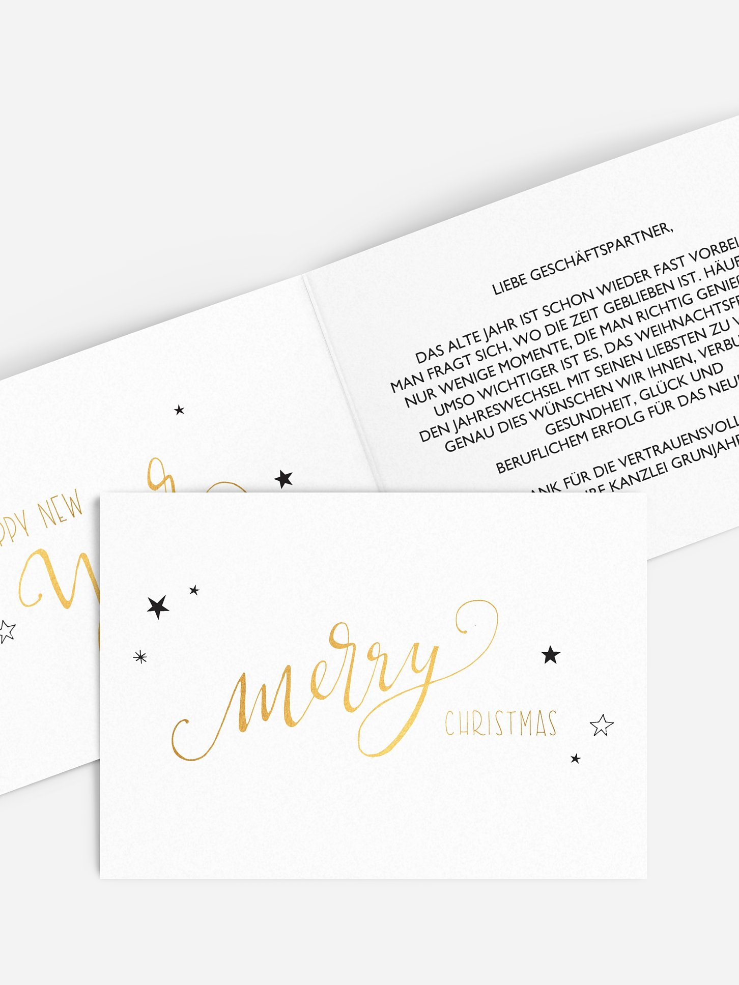 Geschäftliche Weihnachtskarte Handlettering