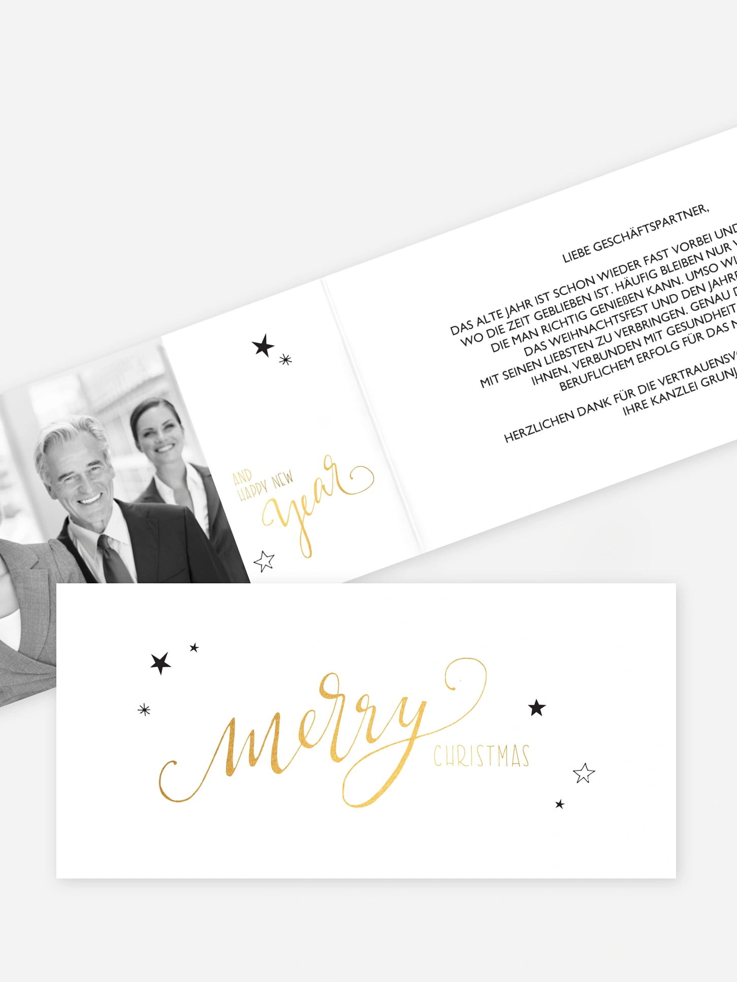 Geschäftliche Weihnachtskarte Handlettering