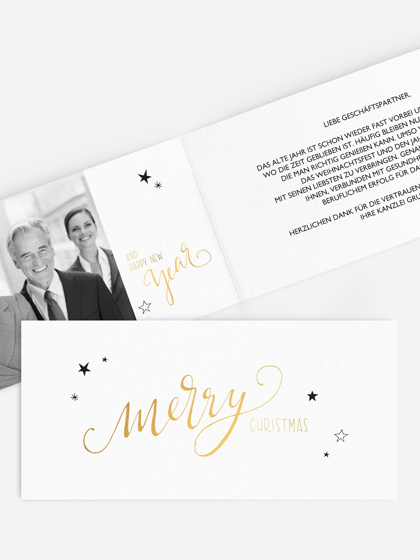 Geschäftliche Weihnachtskarte Handlettering