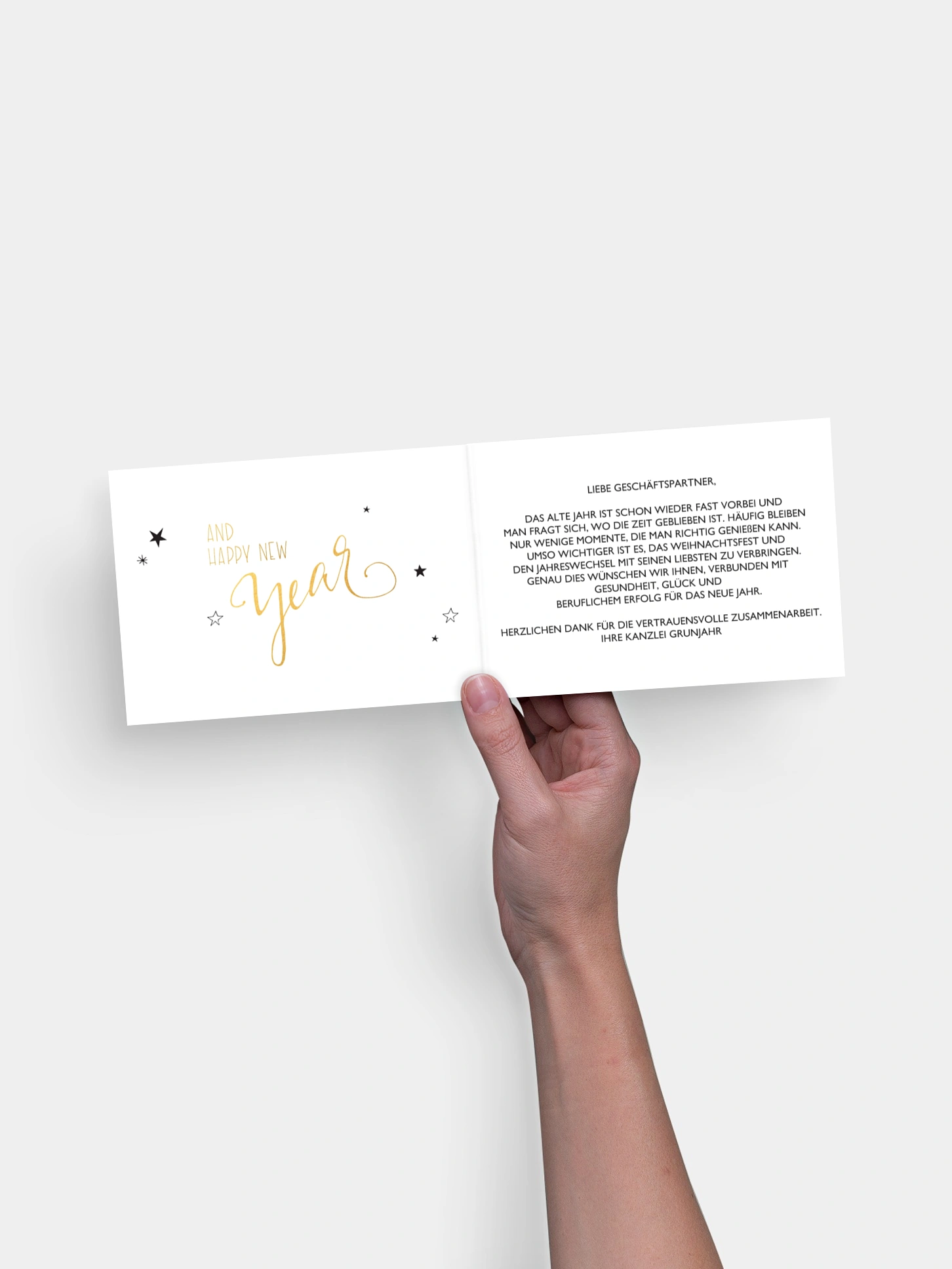 Geschäftliche Weihnachtskarte Handlettering