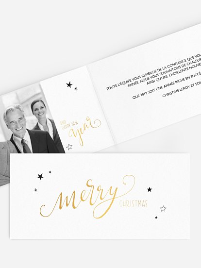 Carte de voeux entreprise Handlettering