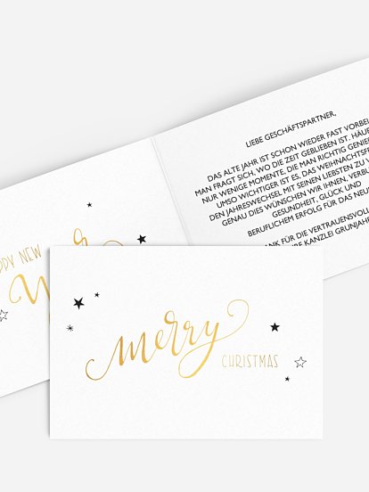 Geschäftliche Weihnachtskarte Handlettering