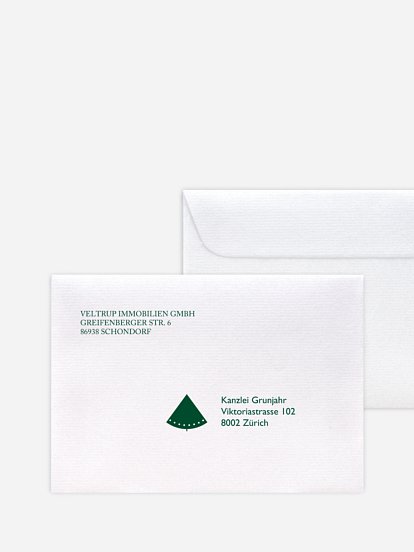 Bedruckte Umschläge geschäftl. Weihnachten Pieceful Christmas