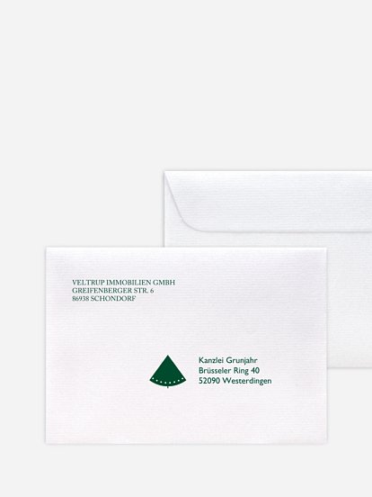 Bedruckte Umschläge geschäftl. Weihnachten Pieceful Christmas