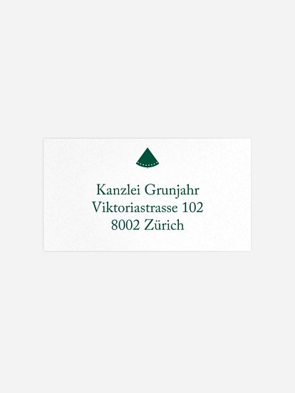 Empfängeraufkleber geschäftl. Weihnachten Pieceful Christmas