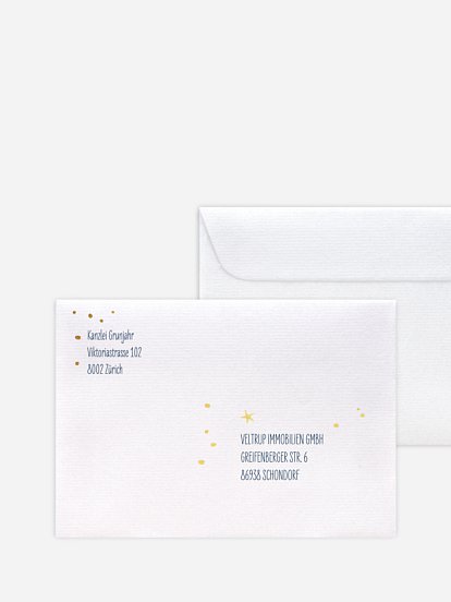 Bedruckte Umschläge geschäftl. Weihnachten Wonderful Christmas