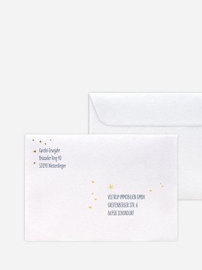 Bedruckte Umschläge geschäftl. Weihnachten Wonderful Christmas