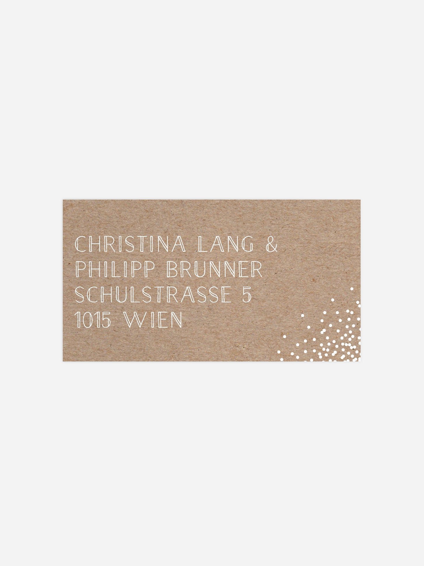 Empfängeraufkleber Hochzeit Glanzvoll Premium