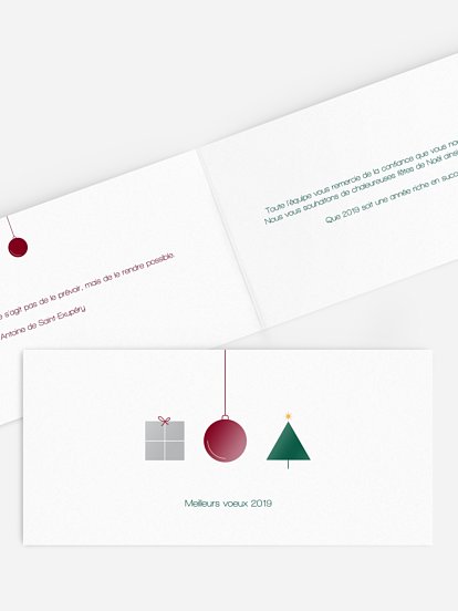 Carte de voeux entreprise Noël minimaliste