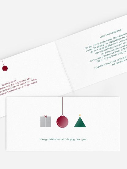 Geschäftliche Weihnachtskarte Reduced Xmas