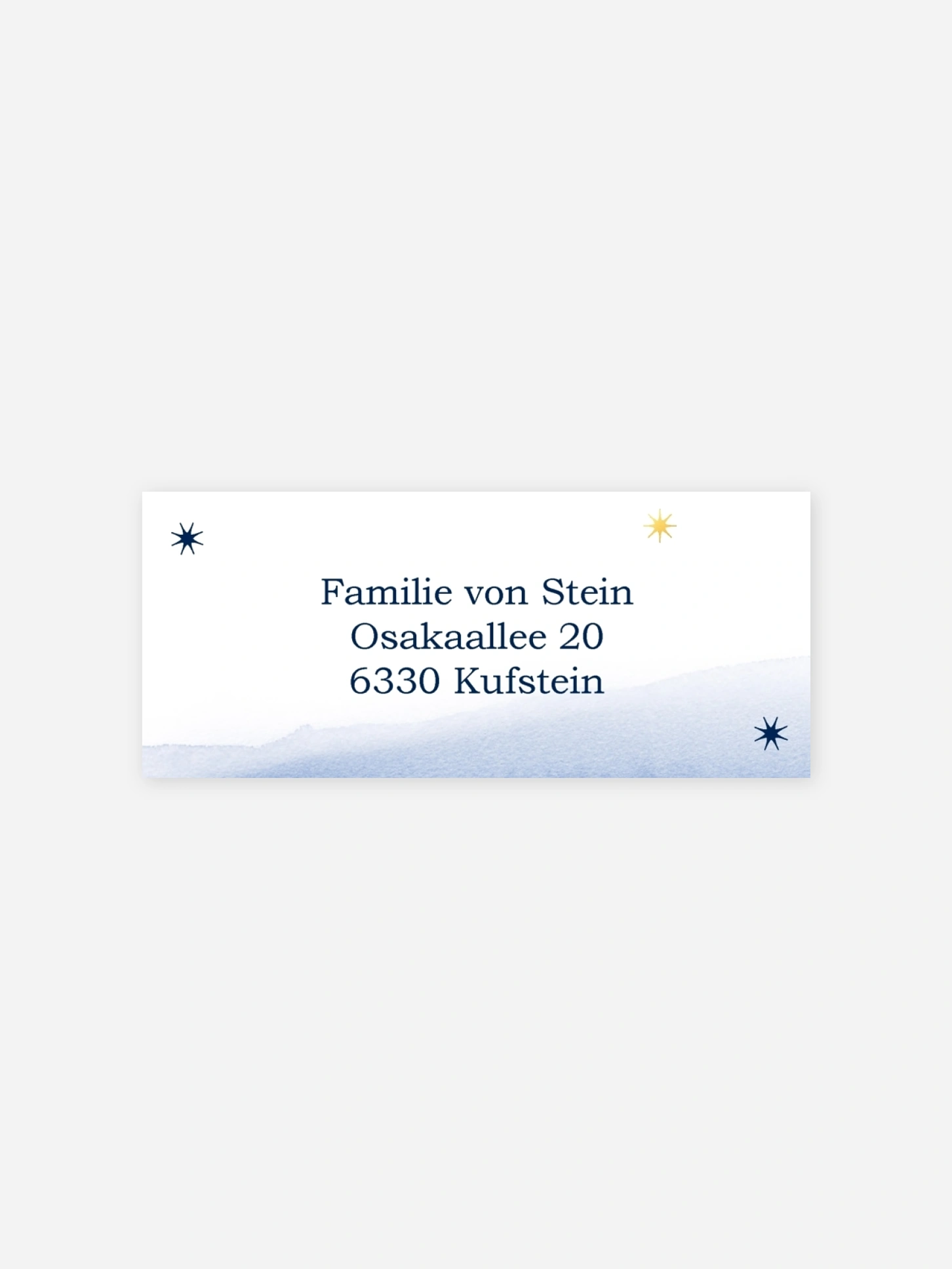 Absenderaufkleber Weihnachten Seelige Ruh