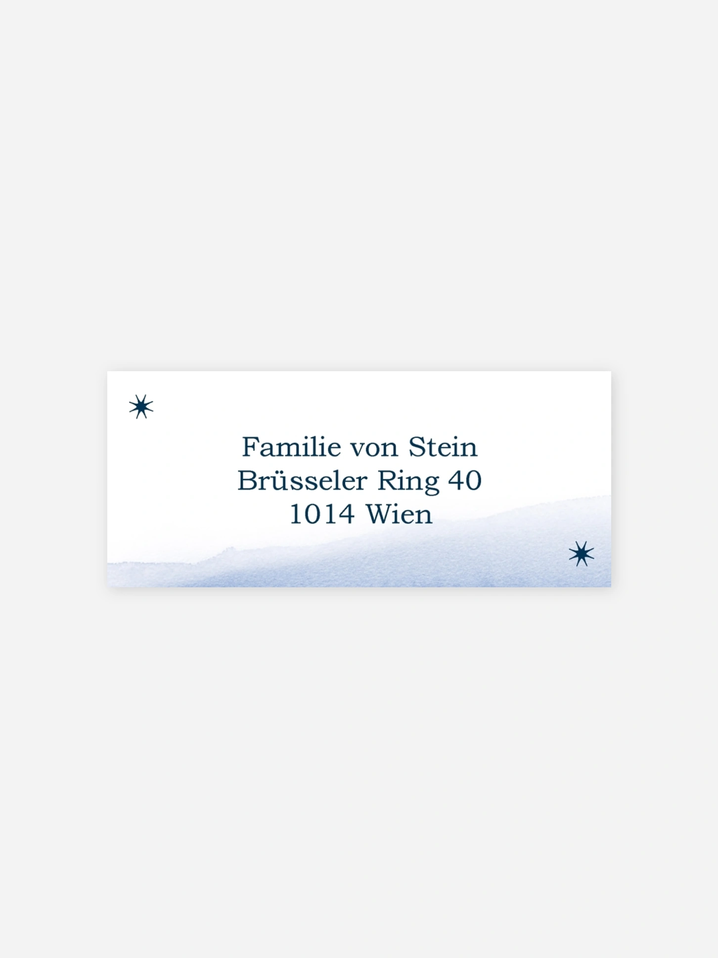 Absenderaufkleber Weihnachten Seelige Ruh Premium