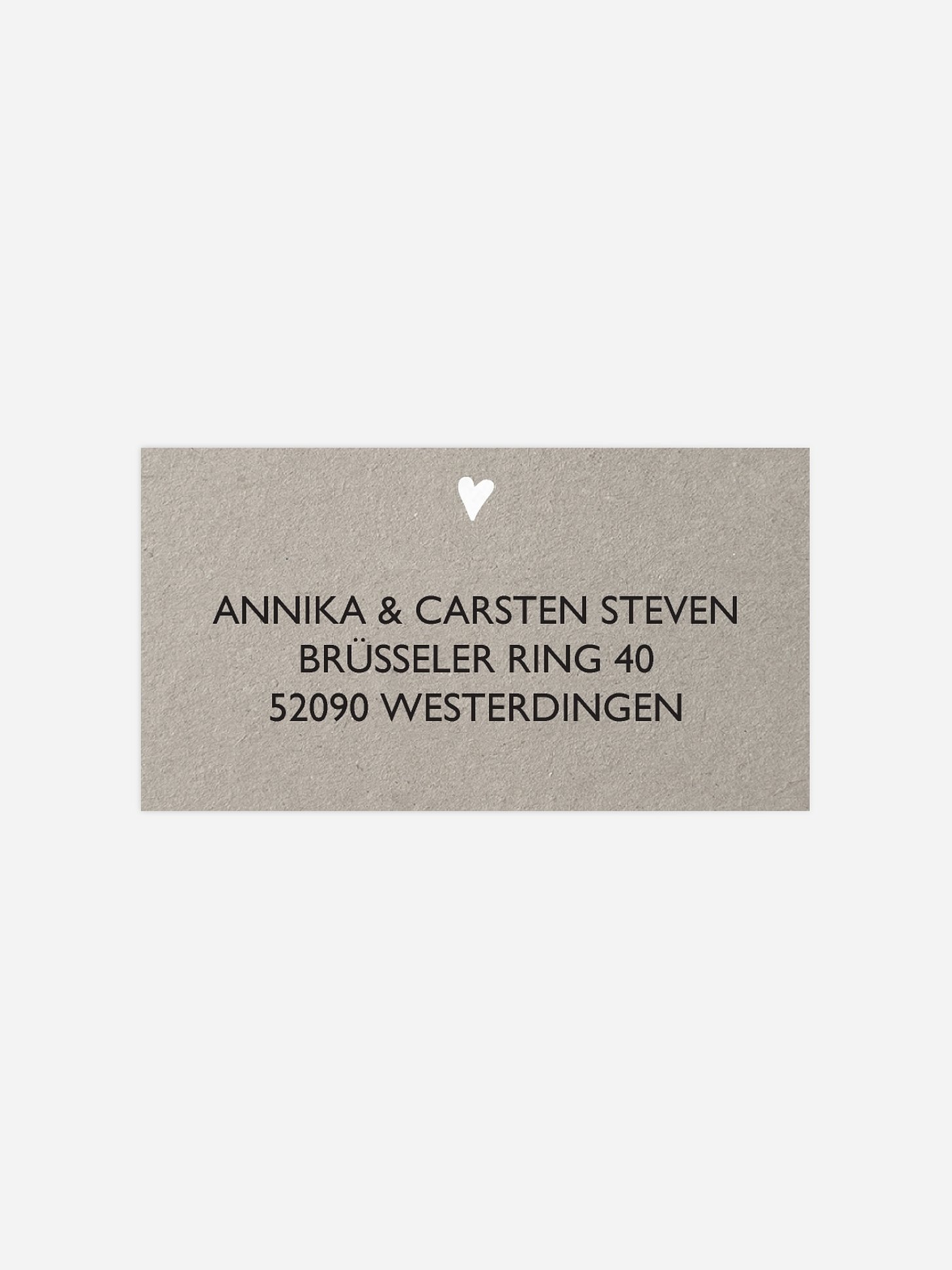 Empfängeraufkleber Hochzeit Just Love Premium