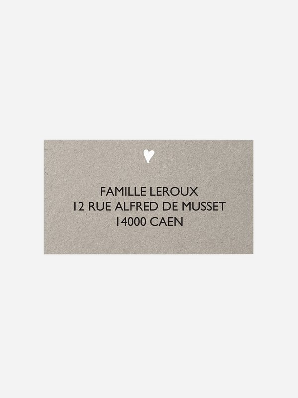 Étiquette destinataire mariage Just Love Premium