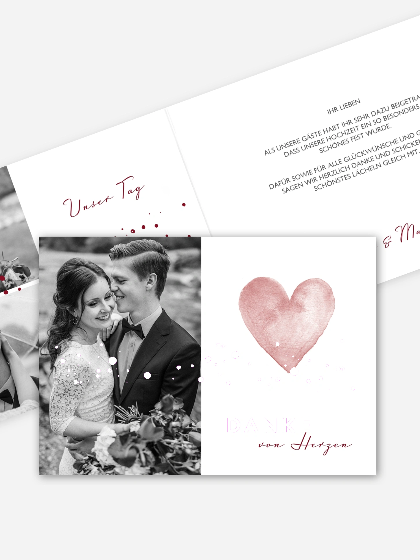 Dankeskarte Hochzeit Herzensmoment Premium