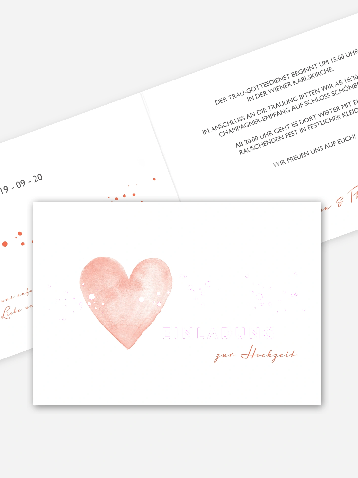 Hochzeitseinladung Herzensmoment Premium