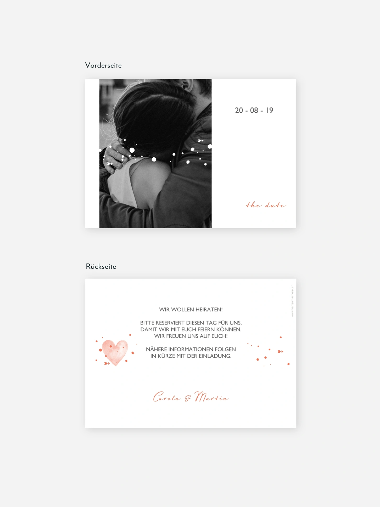 Save-the-Date Karte Herzensmoment Premium