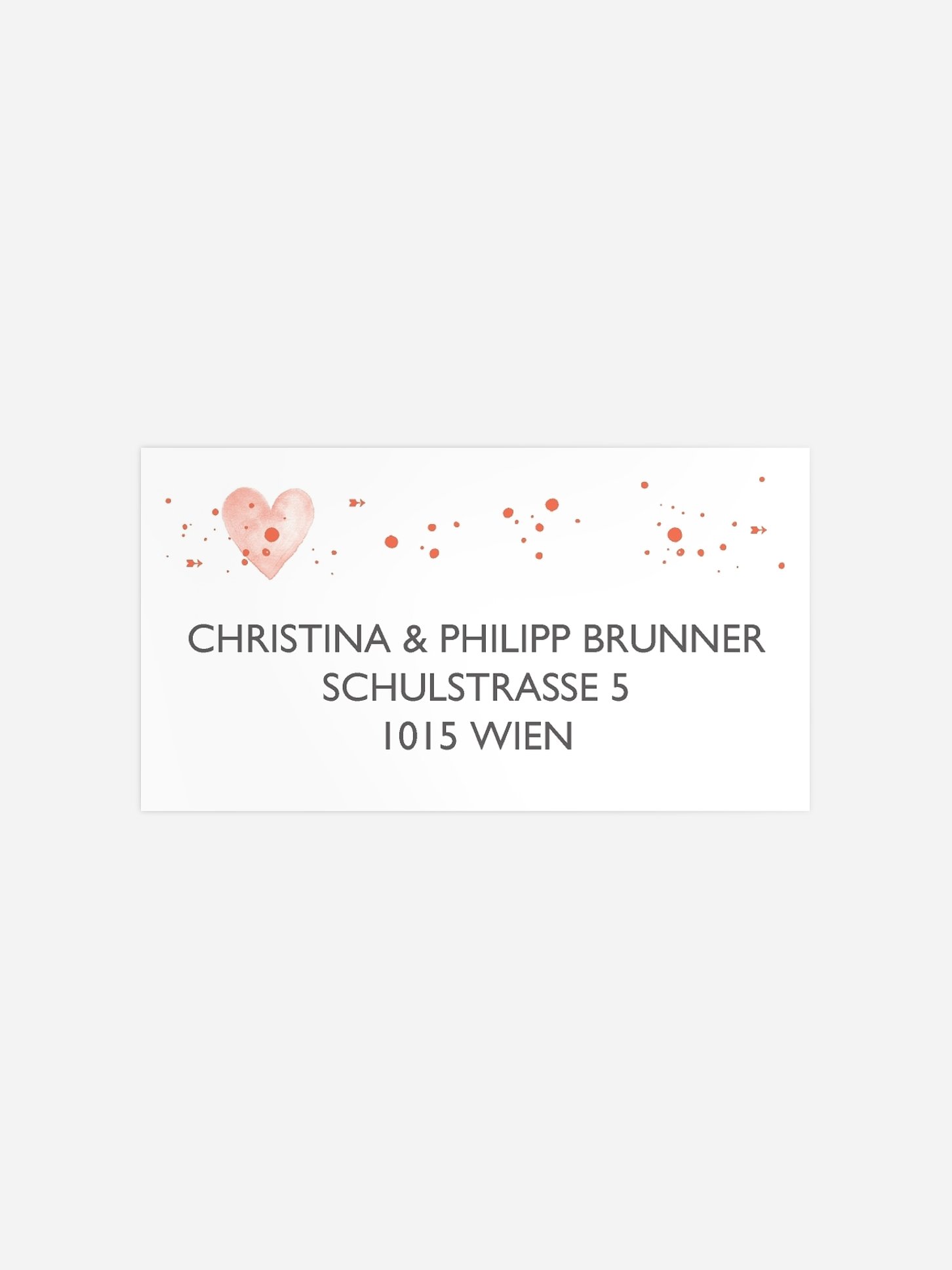 Empfängeraufkleber Hochzeit Herzensmoment Premium