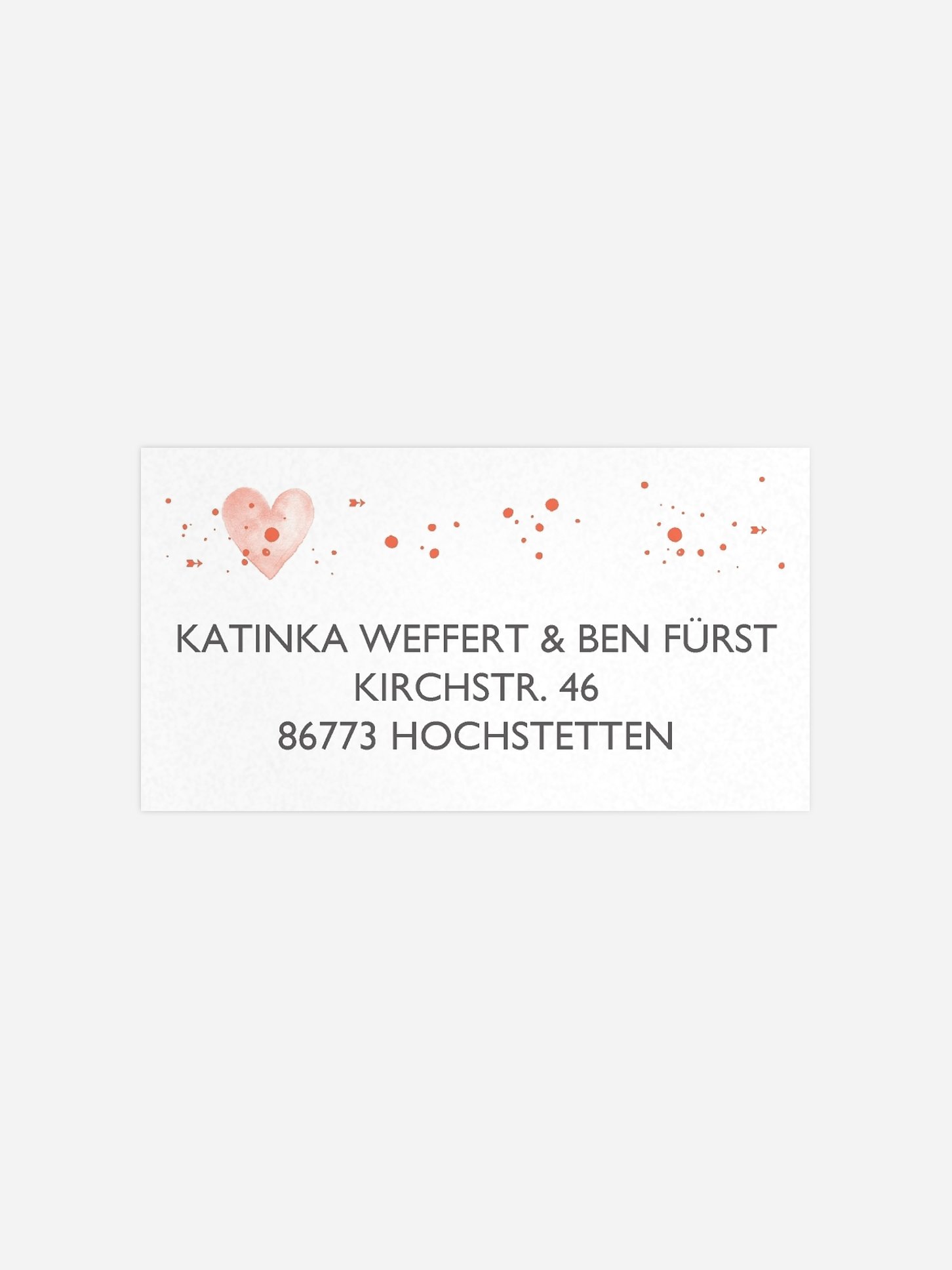 Empfängeraufkleber Hochzeit Herzensmoment Premium