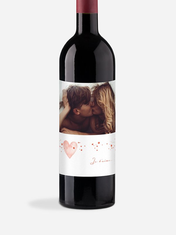 Étiquette pour bouteille Chemin du coeur Premium