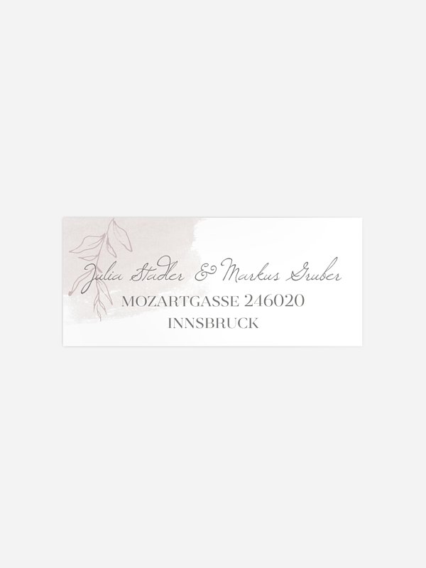 Absenderaufkleber Hochzeit Grace